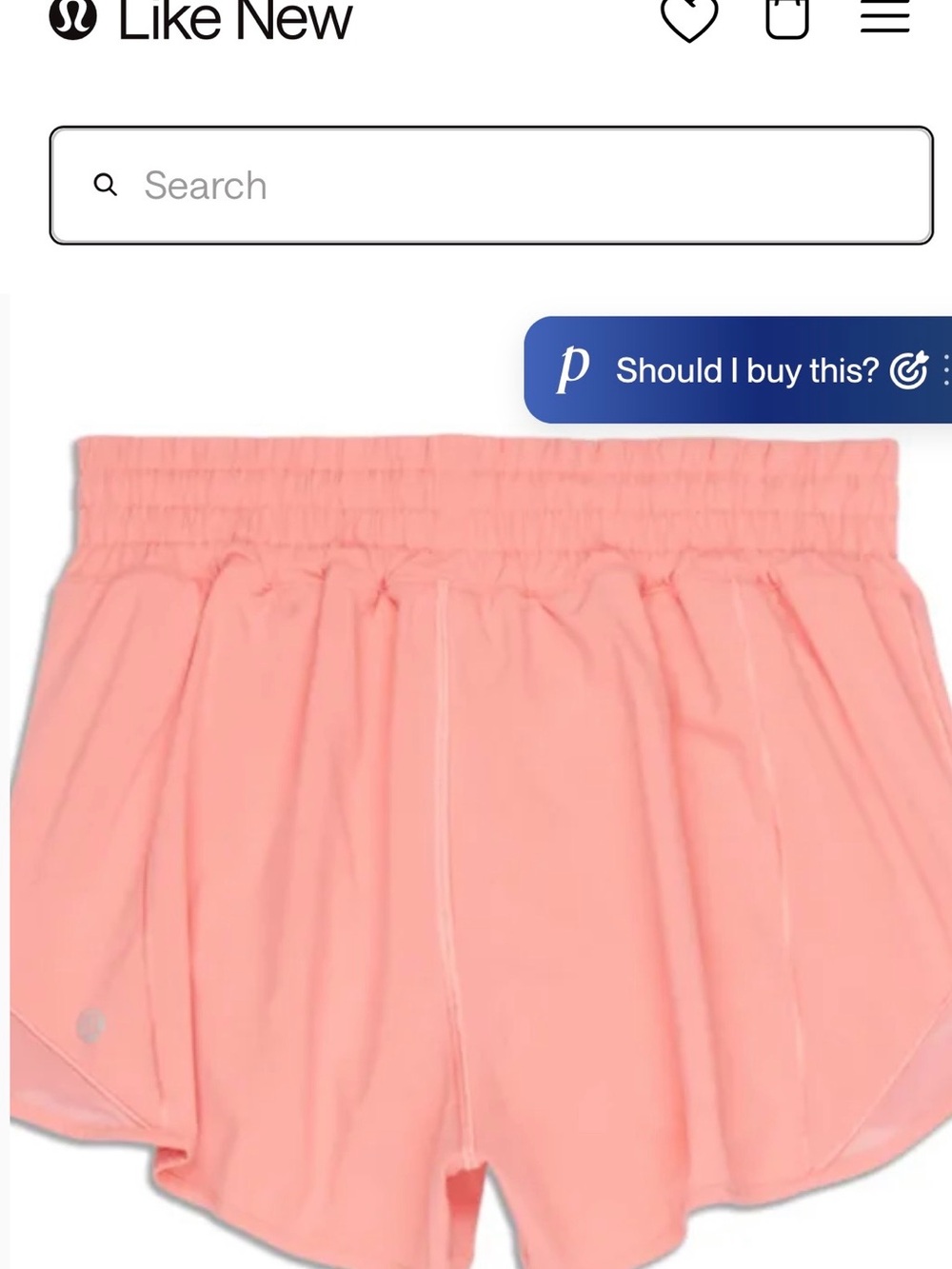 lululemon athletica Coral Pink Athletic Shorts